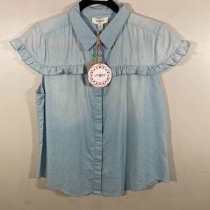 NWT Umgee Denim Button Down Shirt